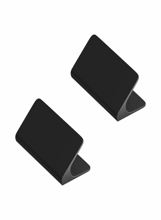 LAPO مقابض LAPO المكونة من قطعتين للخزائن - مقبض أدراج ألومنيوم عصري للمطبخ، وخزانة الملابس، والخزائن، وأثاث المنزل (لون أسود) - Image 1